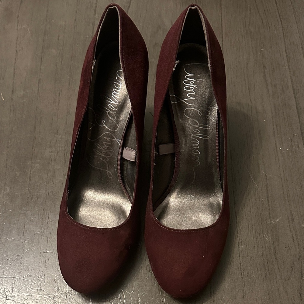 Libby Edelman Burgundy Heels